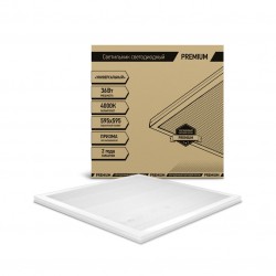 Панель светодиодная LPU-ПРИЗМА-PREMIUM 36Вт 230В 4000К 3200Лм 595х595х19мм белая IP40 LLT